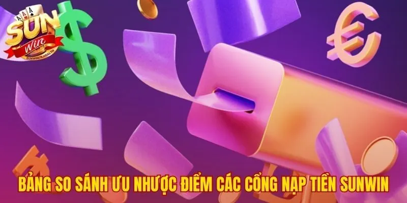 Nạp Tiền SUNWIN | 4 Cách Nạp Tự Động Cập Nhật 1 Phút 4 Chọn cổng nạp SUNWIN phù hợp qua bảng tổng hợp